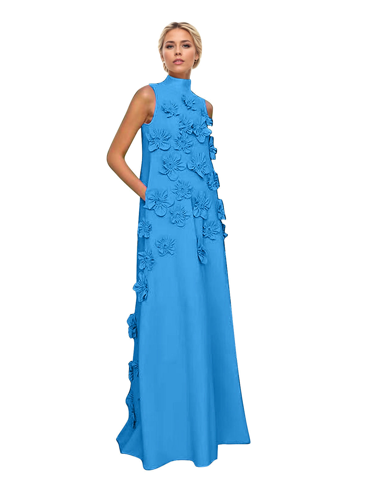 Hank Blumenverziertes Maxikleid