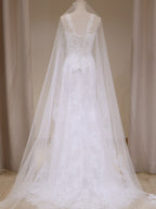 Sweetheart Boned Lace Corset Bodice Layered Tulle Ball Gown Wedding Dress