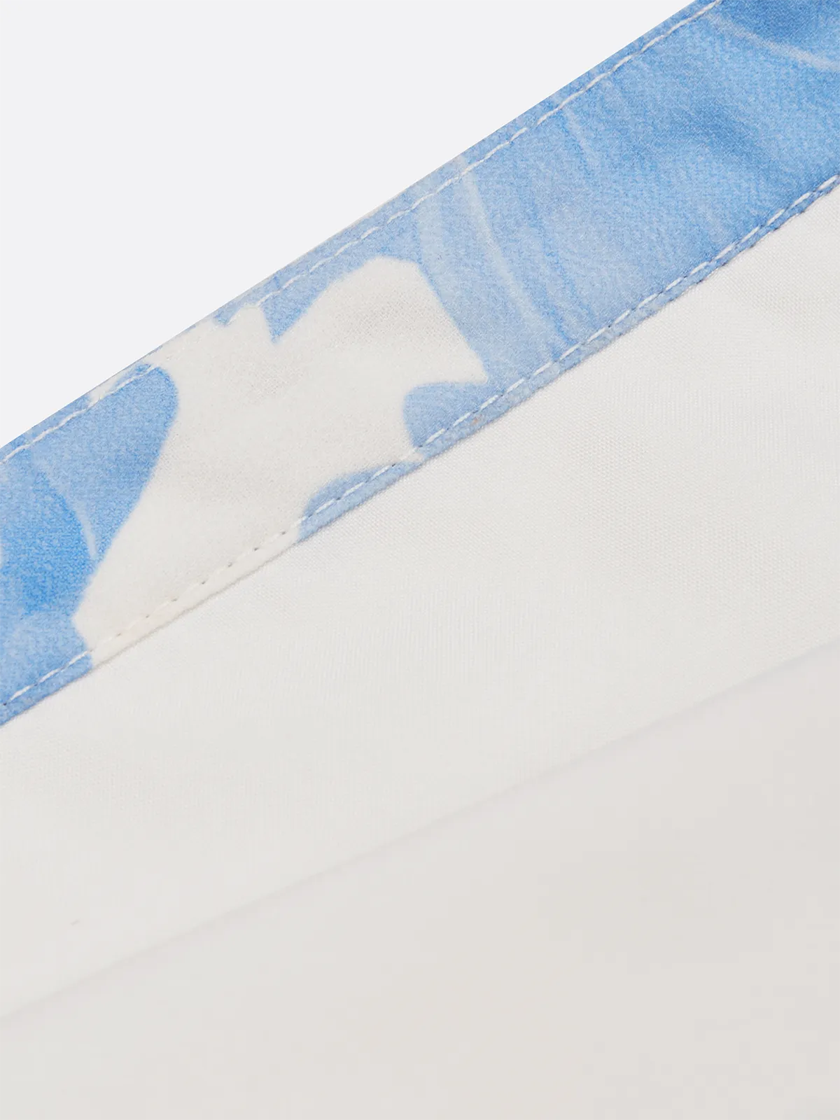 Robe maxi ligne A bleu clair en chiffon à fleurs col en V sans manches
