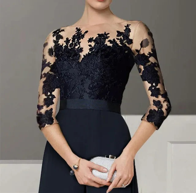 Abiti da madre della sposa a linea A/princess con applicazioni