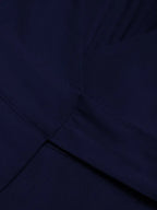 Robe maxi portefeuille en lyocell lin bleu violacé à col en V sans manches ligne A avec nœud