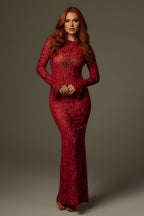 Bold Animal Print Open Back Maxi Dress for Evening
