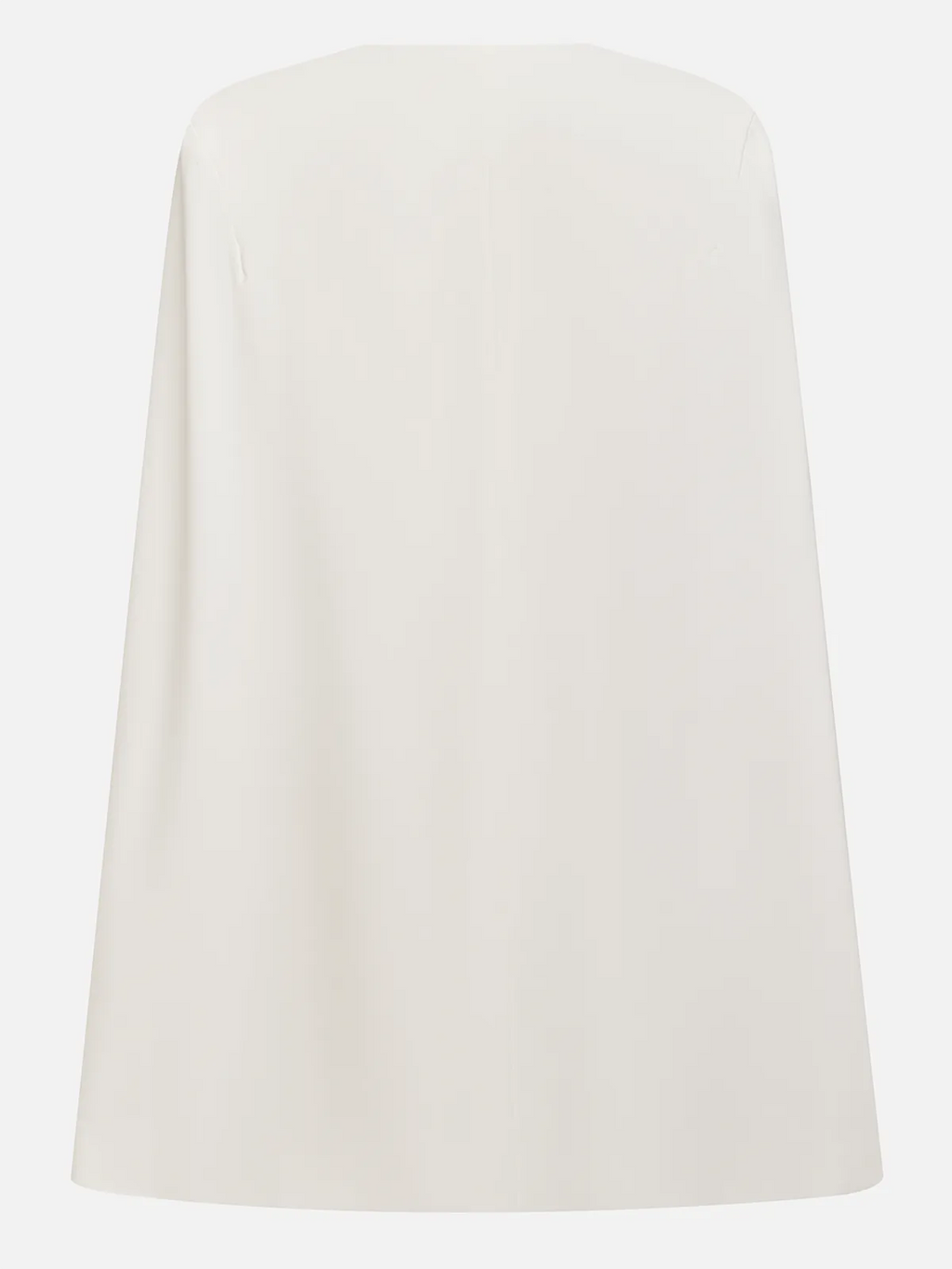 Vestido mini de fiesta blanco sin mangas en línea A con blazer de hebilla y escote en V