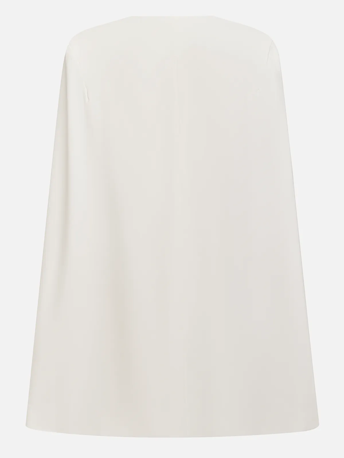 Vestido mini de fiesta blanco sin mangas en línea A con blazer de hebilla y escote en V