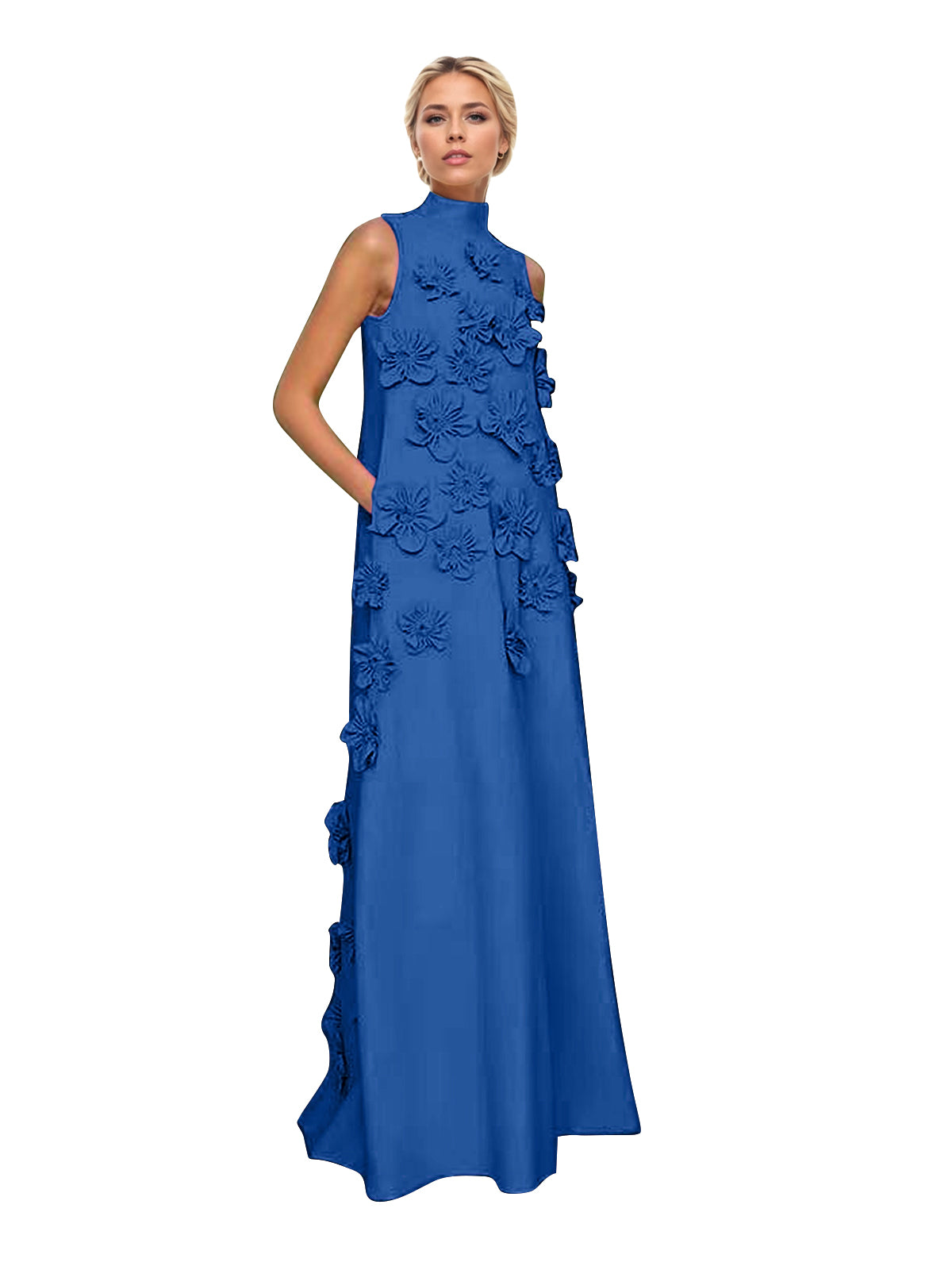 Hank Blumenverziertes Maxikleid