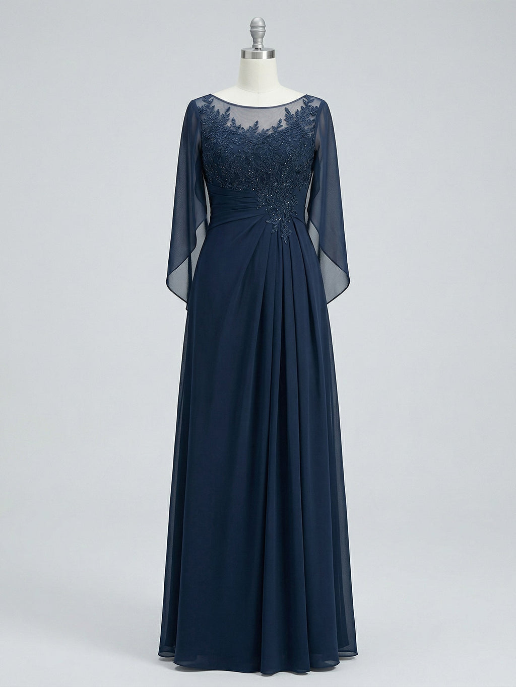A-Linien/Prinzessin Ausschnitt bodenlanges Mutter der Braut Kleid mit Plissees & Pailletten