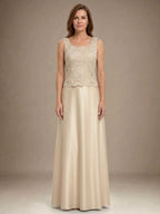 Glitter Lace & Satin Skirt Jacket Dress with Open Jacket