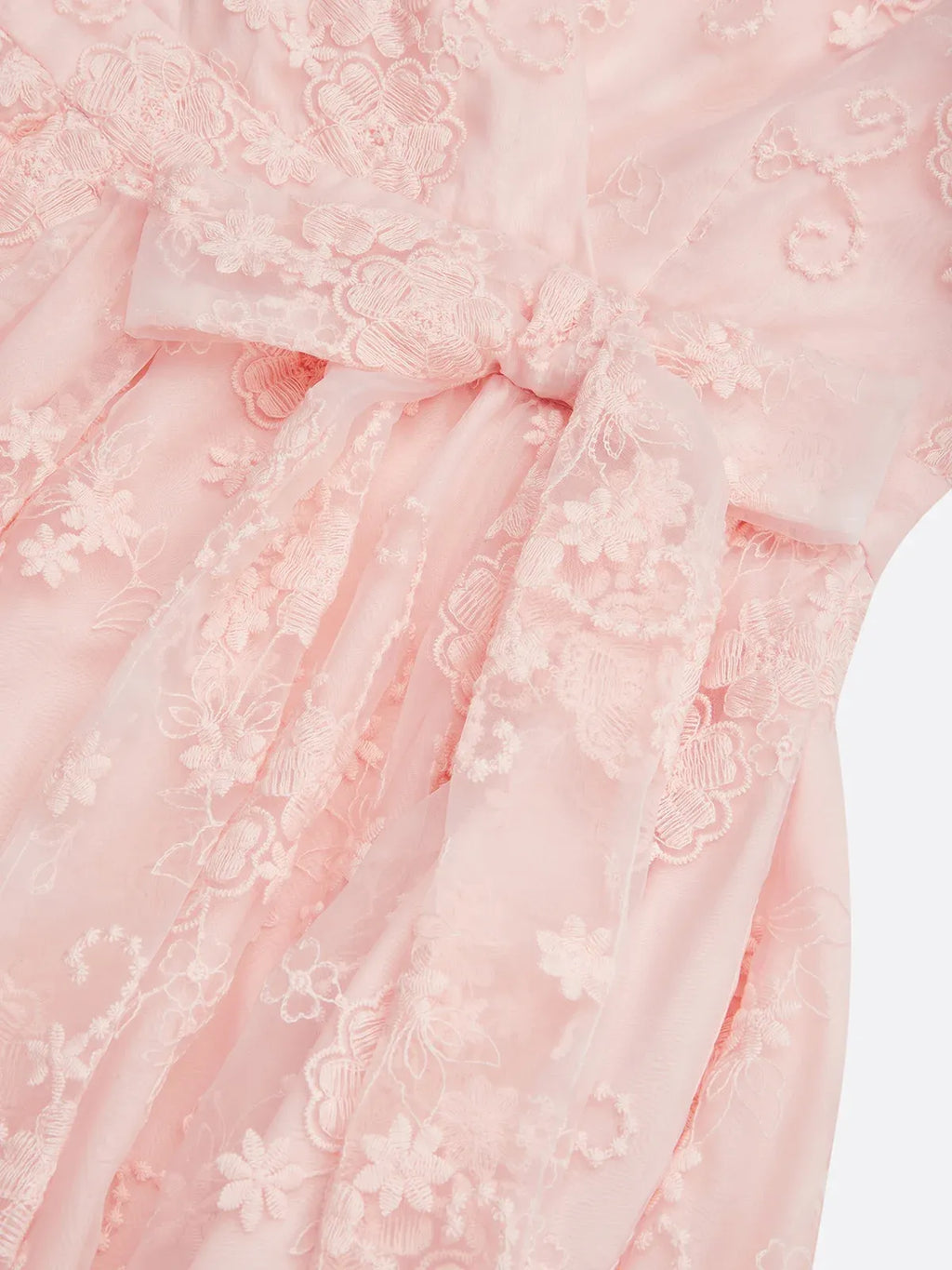 Hellrosa besticktes V-Ausschnitt ärmelloses A-Linien Midikleid