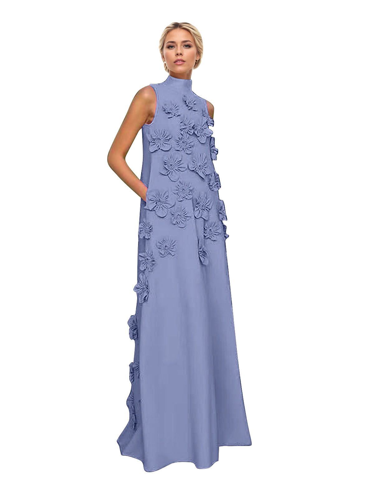 Hank Blumenverziertes Maxikleid