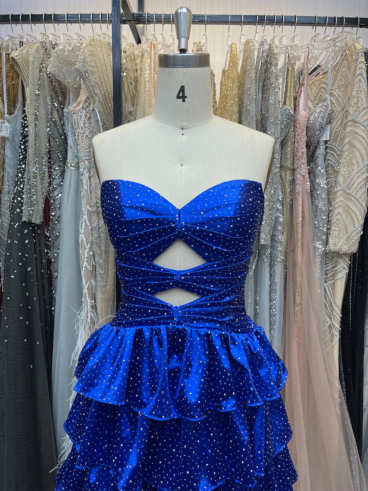 A-Linien trägerloses Herzausschnitt langes Ballkleid mit Schlüsselloch