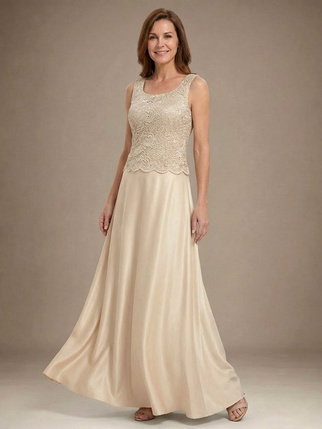 Glitter Lace & Satin Skirt Jacket Dress with Open Jacket