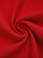 Rotes 3D-Blumen schulterfreies Meerjungfrau-Midikleid