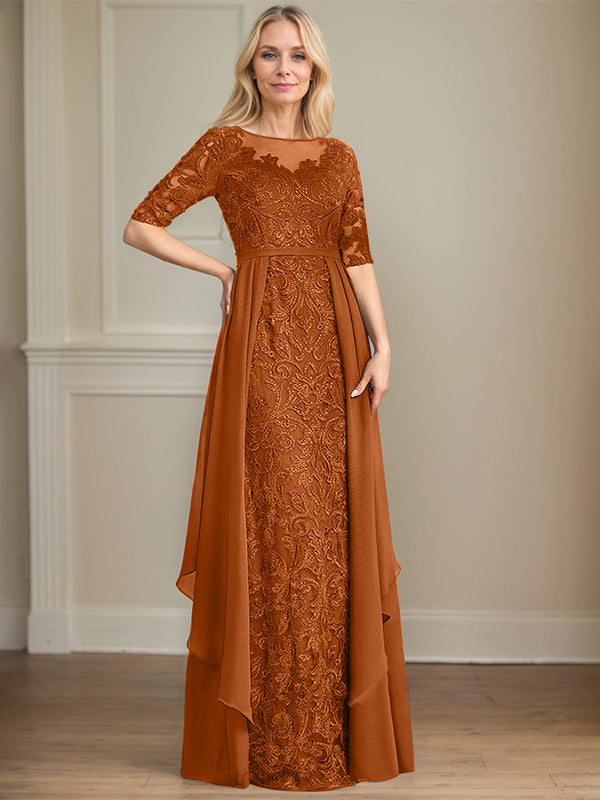 Chiffon Lace Maxi Dress
