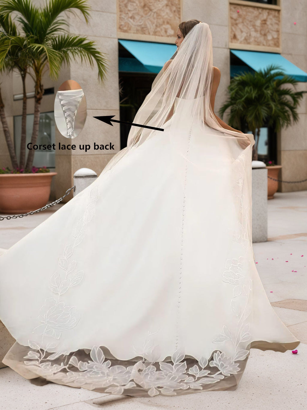 Sweetheart Long Sleeves Wedding Dress with Slit A Line Bridal Gowns