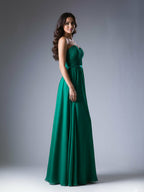 Abito lungo elegante da damigella in chiffon