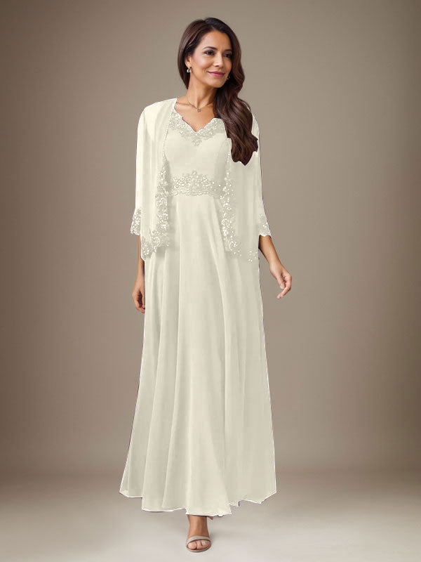 Pflaume A-Linie Pailletten Chiffon Kleid