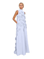 Vestido Longo Hank com Aplicação de Flores