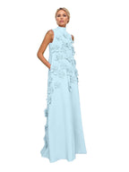 Vestido Longo Hank com Aplicação de Flores