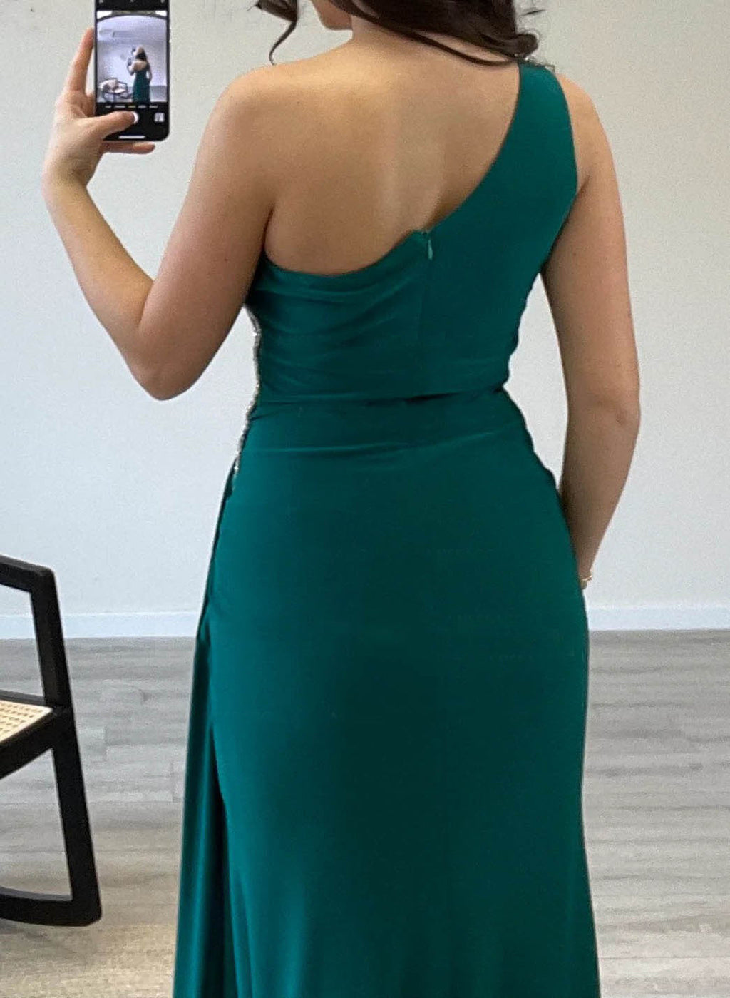 Abiti da madre della sposa a tubino/colonna monospalla