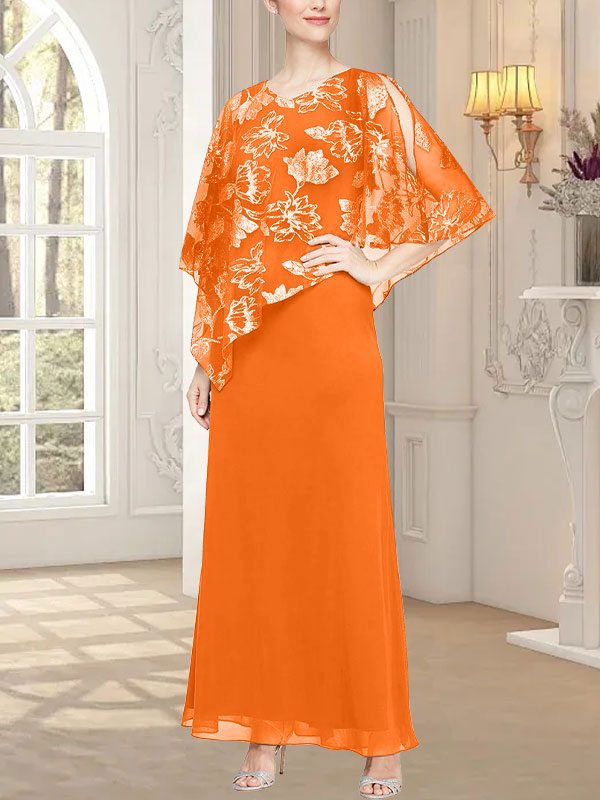 Long Glitter Mesh Dress with Novelty Asymmetric Overlay Bodice