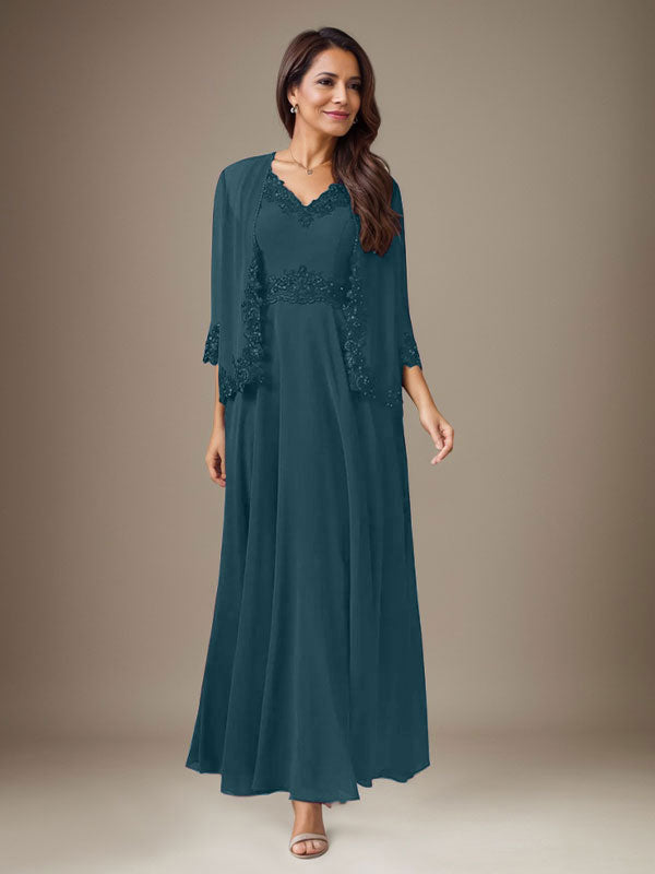 Pflaume A-Linie Pailletten Chiffon Kleid
