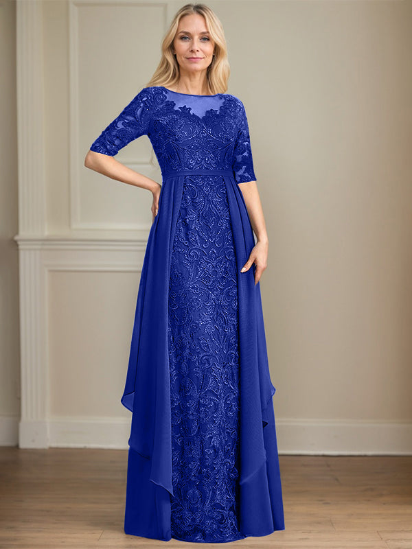 Chiffon Lace Maxi Dress