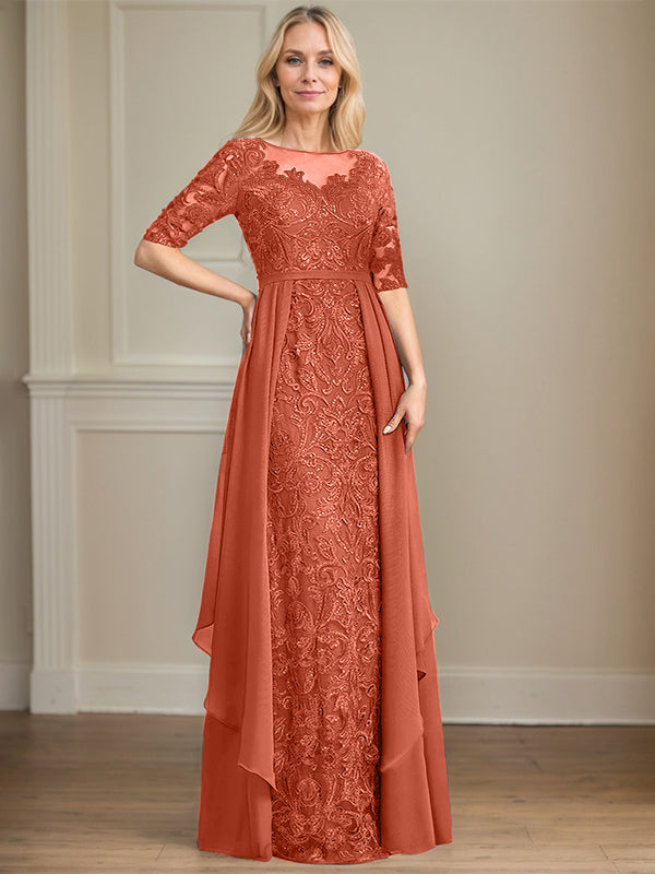 Chiffon Lace Maxi Dress