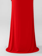 Sheath Spaghetti Straps Long Bridesmaid Dress with Lace Up Back