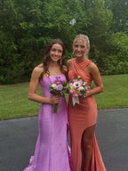 Strapless Mermaid Ruffle Long Prom Dress with Slit