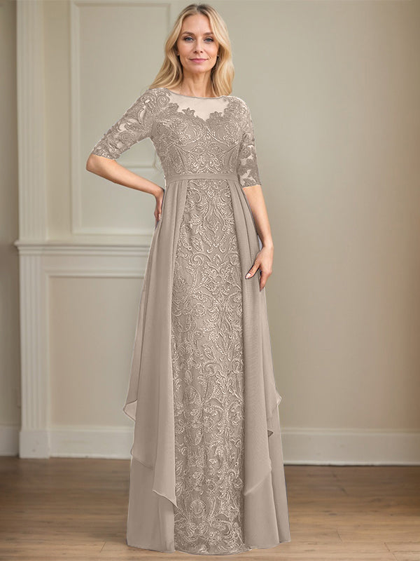 Chiffon Lace Maxi Dress
