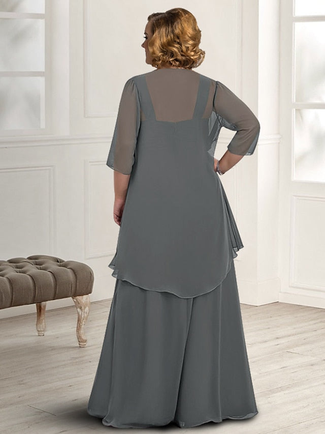 A-Linien/Prinzessinnen-Mutter-der-Braut-Kleider mit Spaghettiträgern und Jacke