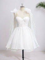 White Elegant A Line Sweetheart Short Homecoming Party Dress