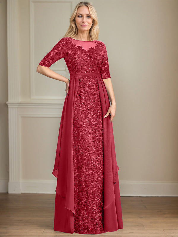 Chiffon Lace Maxi Dress