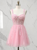 V-Neck Beaded Sequin Satin Bodycon Mini Homecoming Dresses