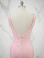 Deep V-Neck Pearl Embellished Bodycon Short Homecoming Dress
