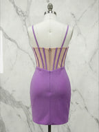Sweetheart Crystal Encrusted Corset Short Homecoming Dresses