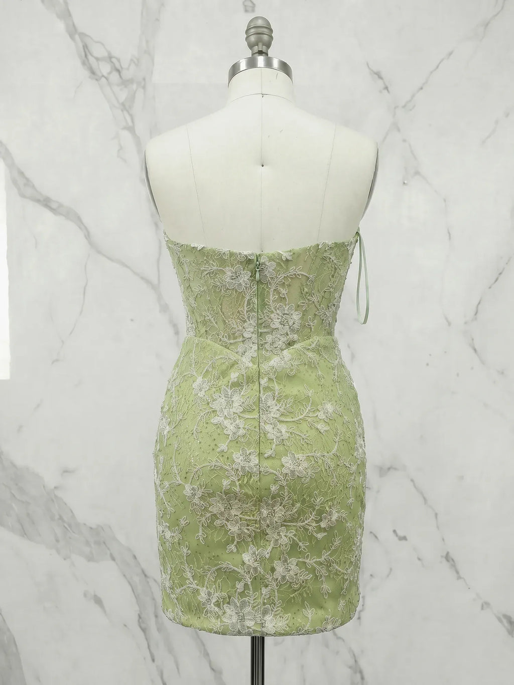 Sweetheart Floral Lace Appliqué Corset Short Homecoming Dresses