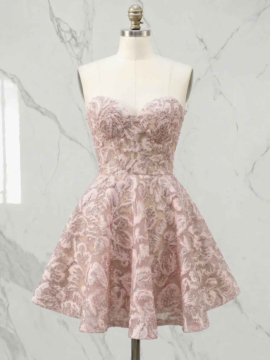 Off-the-Shoulder Sweetheart Floral Printed A-Line Short Homecoming Dresses