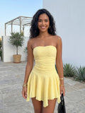 Strapless Sweetheart Embroidered Lace Homecoming Dress