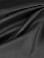 Schwarzes Satin-Etuikleid mit einer Schulter, bodenlang, Mutter-der-Braut-Kleid